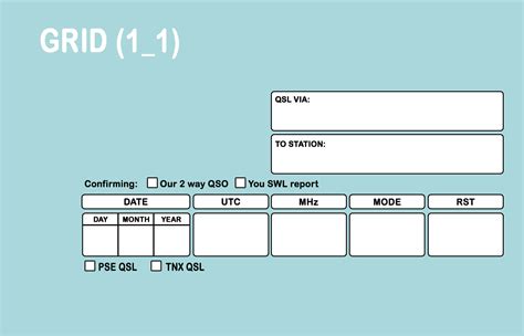 Qsl Cards Templates